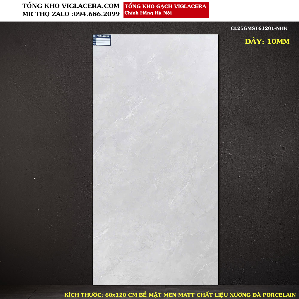 Gạch lát nền Viglacera men matt 60x120 CM CL25GMST61201 Loại 1